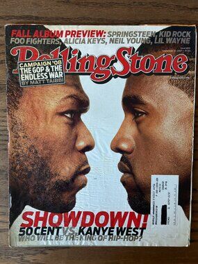 Rolling Stones Magazine Issue# 1035; 50 Cent vs. Kanye West; Sept. 20, 2007